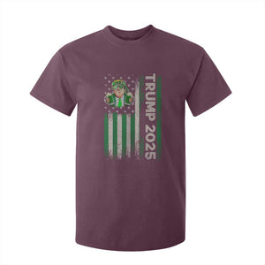 Funny St Patrick's Day Trump 2025 T Shirt For Kid Beer Drinking Day American Flag Vintage TS02 Maroon Print Your Wear