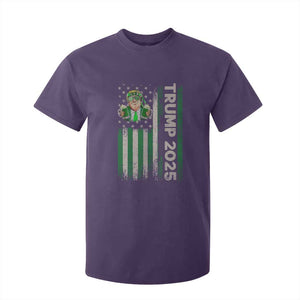 Funny St Patrick's Day Trump 2025 T Shirt For Kid Beer Drinking Day American Flag Vintage TS02 Purple Print Your Wear
