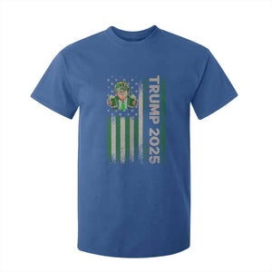 Funny St Patrick's Day Trump 2025 T Shirt For Kid Beer Drinking Day American Flag Vintage TS02 Royal Blue Print Your Wear