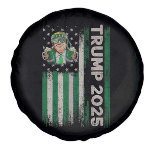 Funny St Patrick's Day Trump 2025 Spare Tire Cover Beer Drinking Day American Flag Vintage TS02 Print Your Wear