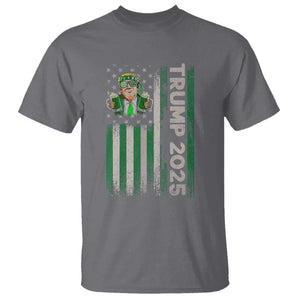 Funny St Patrick's Day Trump 2025 T Shirt Beer Drinking Day American Flag Vintage TS02 Charcoal Print Your Wear