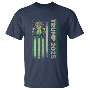 Funny St Patrick's Day Trump 2025 T Shirt Beer Drinking Day American Flag Vintage TS02 Navy Print Your Wear