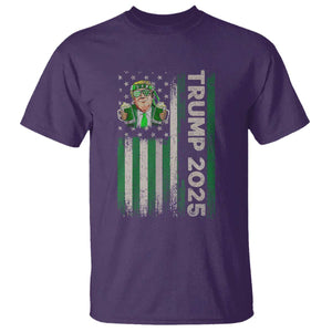 Funny St Patrick's Day Trump 2025 T Shirt Beer Drinking Day American Flag Vintage TS02 Purple Print Your Wear