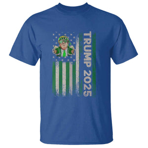 Funny St Patrick's Day Trump 2025 T Shirt Beer Drinking Day American Flag Vintage TS02 Royal Blue Print Your Wear