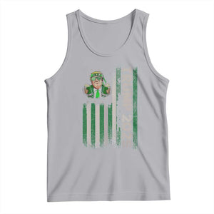 Funny St Patrick's Day Trump 2025 Tank Top Beer Drinking Day American Flag Vintage TS02 Athletic Heather Print Your Wear