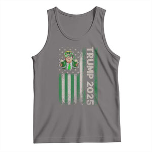 Funny St Patrick's Day Trump 2025 Tank Top Beer Drinking Day American Flag Vintage TS02 Deep Heather Print Your Wear