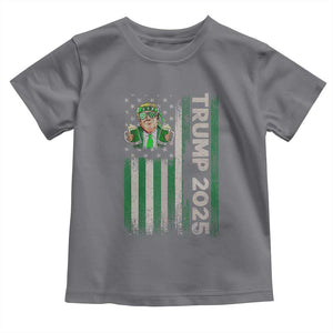 Funny St Patrick's Day Trump 2025 Toddler T Shirt Beer Drinking Day American Flag Vintage TS02 Charcoal Print Your Wear