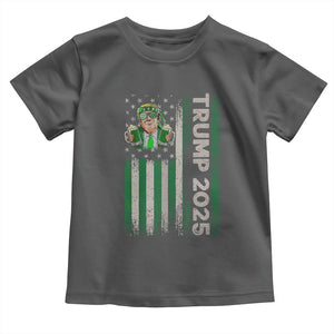 Funny St Patrick's Day Trump 2025 Toddler T Shirt Beer Drinking Day American Flag Vintage TS02 Dark Heather Print Your Wear
