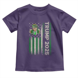 Funny St Patrick's Day Trump 2025 Toddler T Shirt Beer Drinking Day American Flag Vintage TS02 Purple Print Your Wear