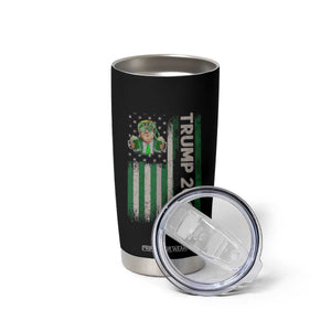 Funny St Patrick's Day Trump 2025 Tumbler Cup Beer Drinking Day American Flag Vintage TS02 Print Your Wear
