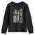 Funny St Patrick's Day Trump 2025 Youth Sweatshirt Beer Drinking Day American Flag Vintage TS02 Black Print Your Wear