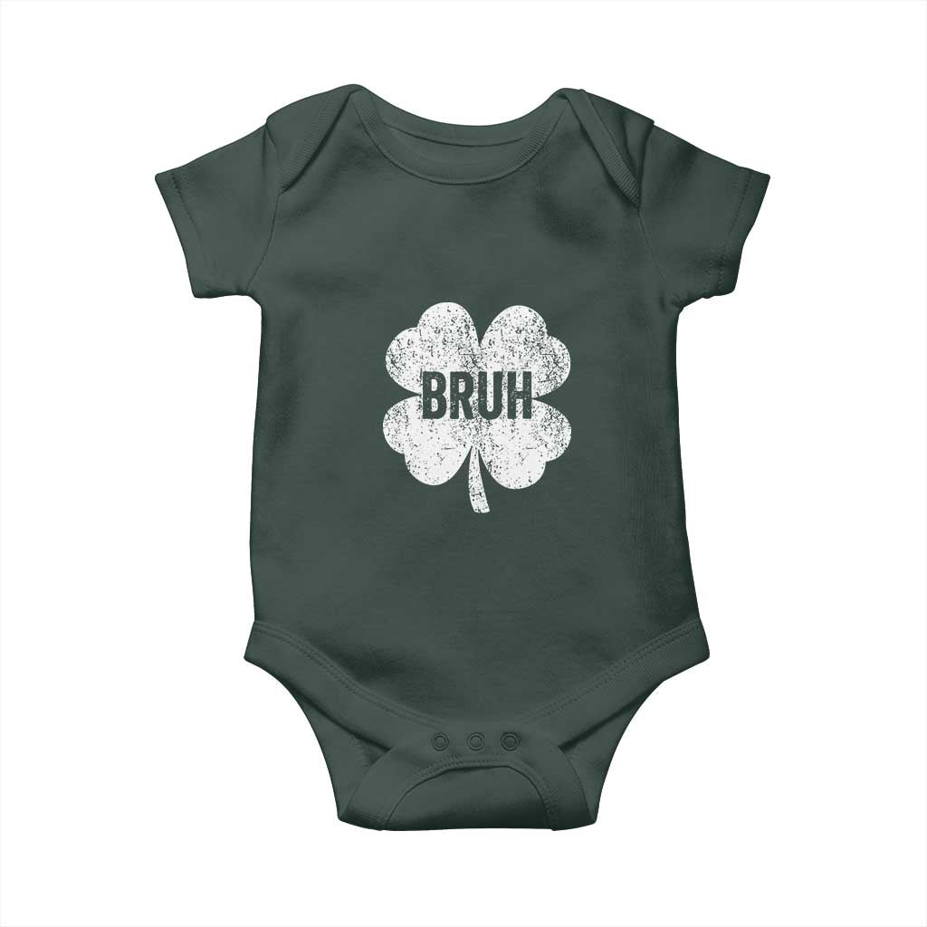 Funny St Patricks Day Bruh Baby Onesie Lucky Shamrock Vintage TS02 Print Your Wear