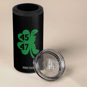 Funny St Patrick's Day Trump 45 47 4 in 1 Can Cooler Tumbler US President Lucky Shamrock TS02 Print Your Wear