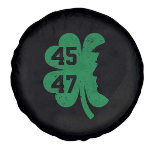 Funny St Patrick's Day Trump 45 47 Spare Tire Cover US President Lucky Shamrock TS02 Print Your Wear