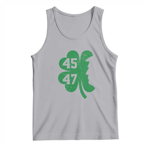 Funny St Patrick's Day Trump 45 47 Tank Top US President Lucky Shamrock TS02 Athletic Heather Print Your Wear