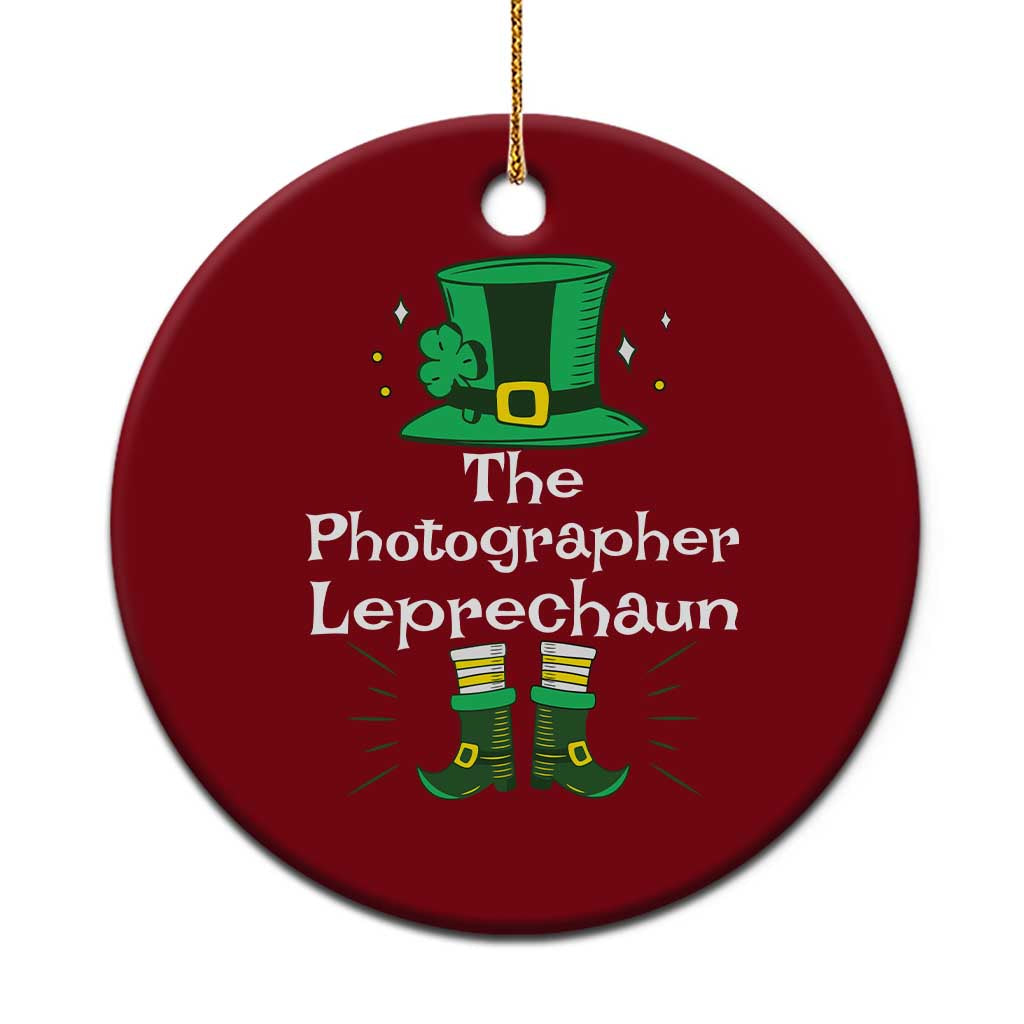 The Photographer Leprechaun Matching Group Ceramic Ornament Festive St Patricks Day Squad Photographers TS02 1pc Red Print Your Wear