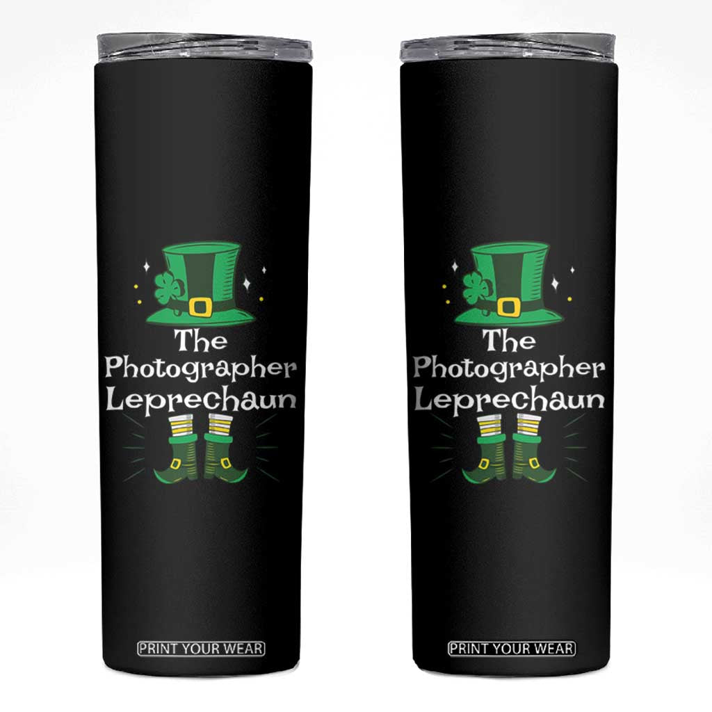 The Photographer Leprechaun Matching Group Skinny Tumbler Festive St Patricks Day Squad Photographers TS02 Black Print Your Wear