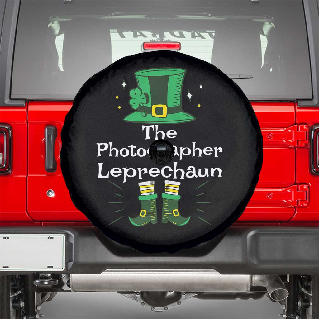 The Photographer Leprechaun Matching Group Spare Tire Cover Festive St Patricks Day Squad Photographers TS02 Black Print Your Wear