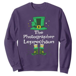 The Photographer Leprechaun Matching Group Sweatshirt Festive St Patricks Day Squad Photographers TS02 Purple Print Your Wear