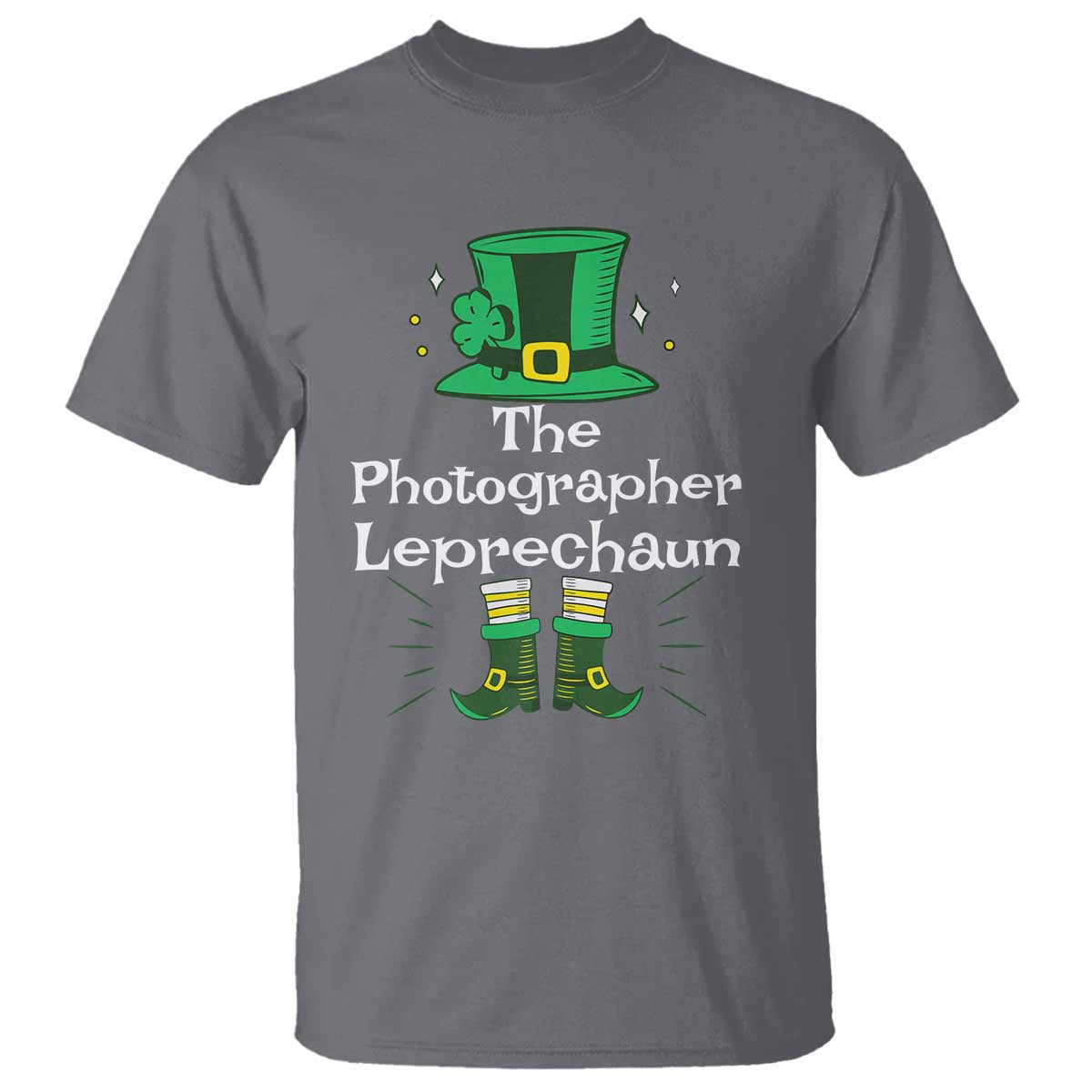 The Photographer Leprechaun Matching Group T Shirt Festive St Patricks Day Squad Photographers TS02 Charcoal Print Your Wear