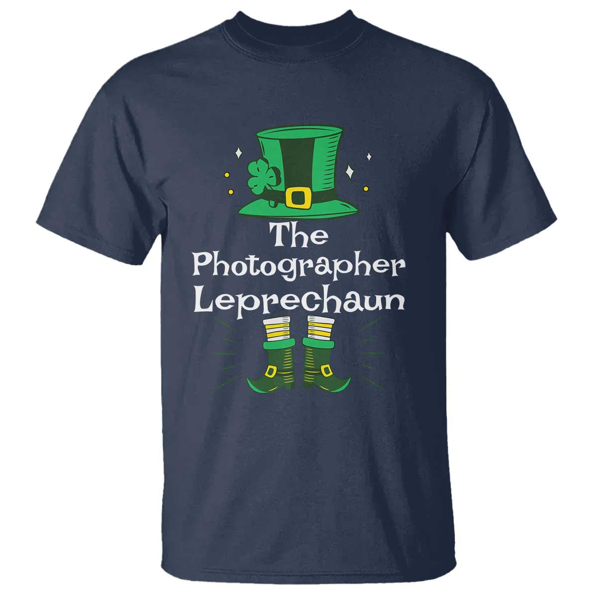 The Photographer Leprechaun Matching Group T Shirt Festive St Patricks Day Squad Photographers TS02 Navy Print Your Wear