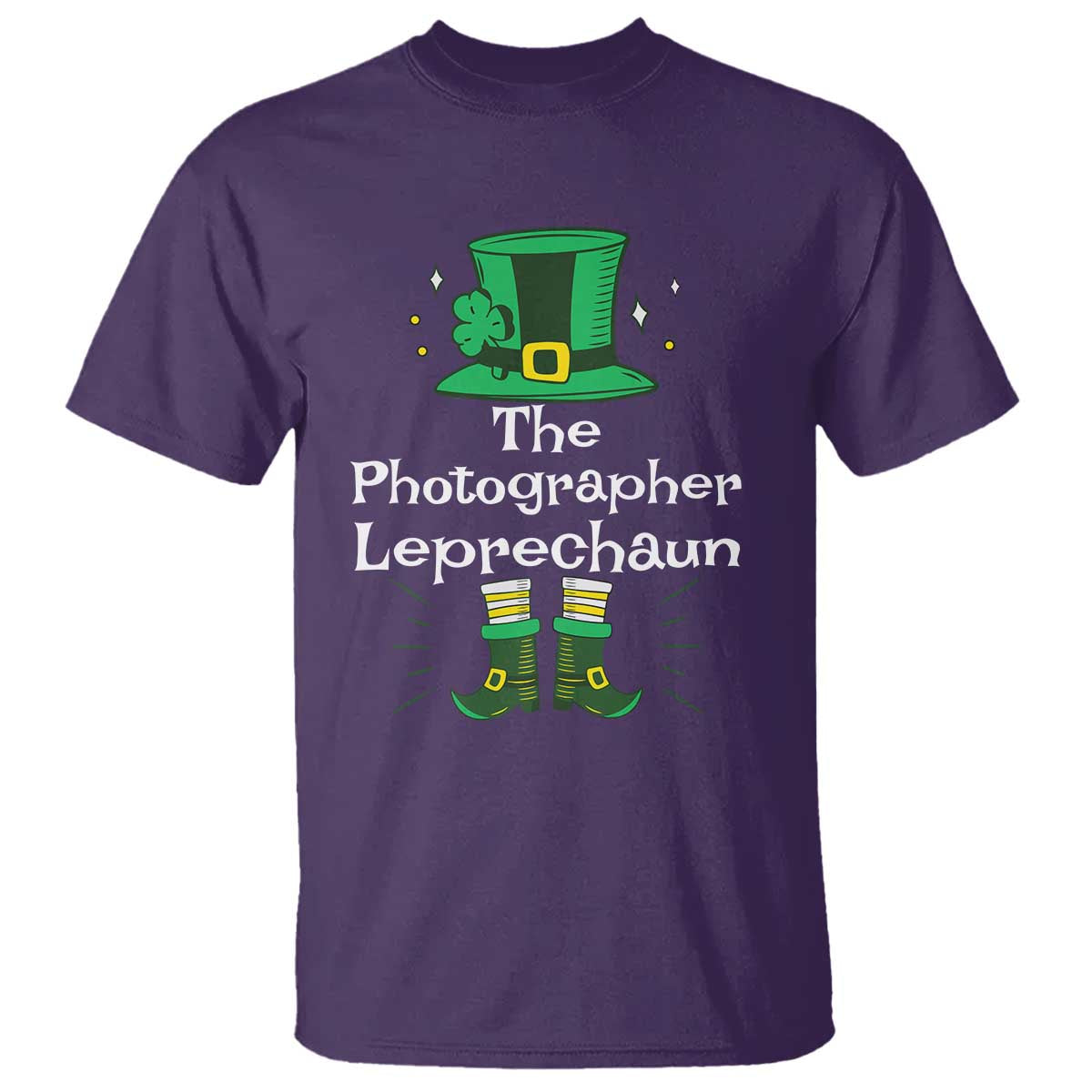 The Photographer Leprechaun Matching Group T Shirt Festive St Patricks Day Squad Photographers TS02 Purple Print Your Wear