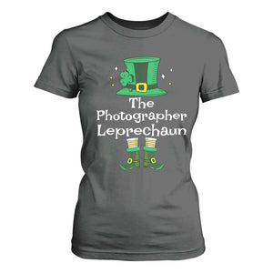 The Photographer Leprechaun Matching Group T Shirt For Women Festive St Patricks Day Squad Photographers TS02 Dark Heather Print Your Wear