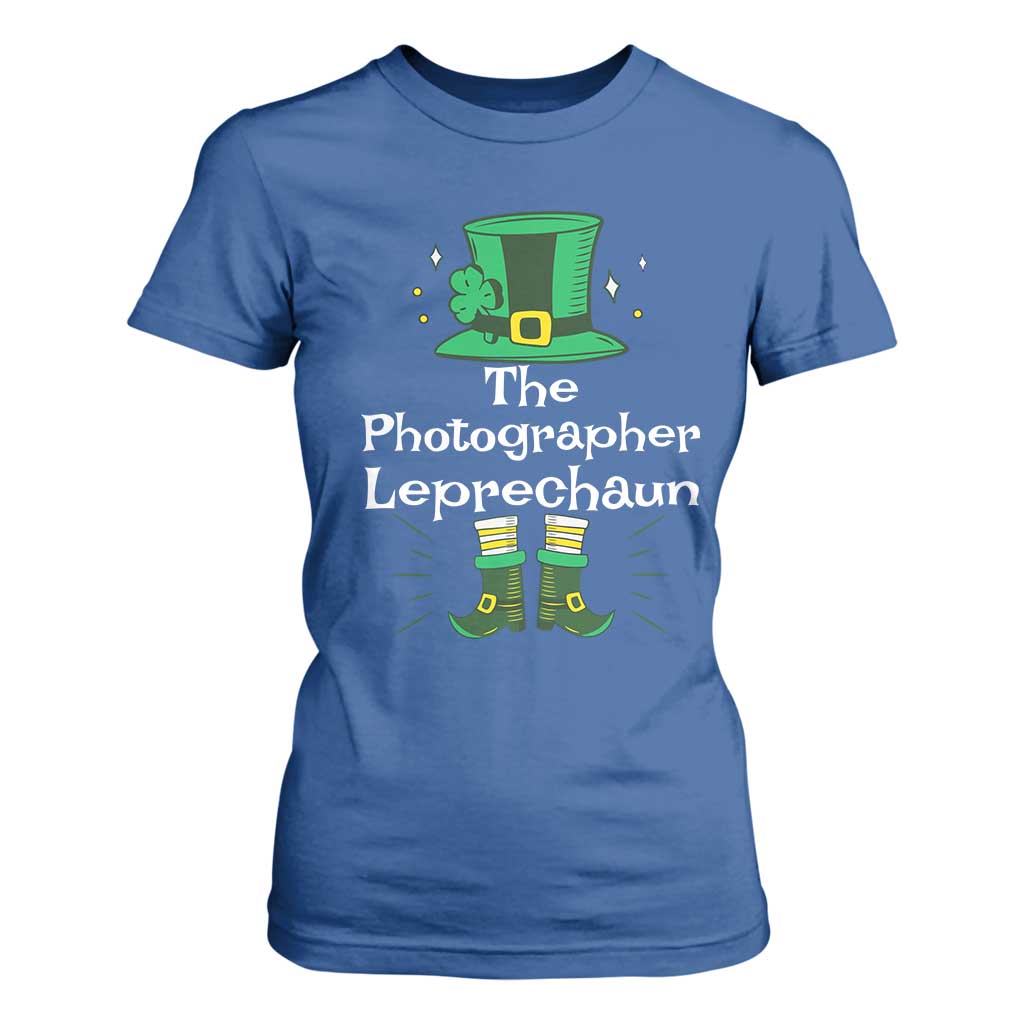 The Photographer Leprechaun Matching Group T Shirt For Women Festive St Patricks Day Squad Photographers TS02 Royal Blue Print Your Wear