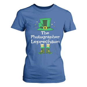 The Photographer Leprechaun Matching Group T Shirt For Women Festive St Patricks Day Squad Photographers TS02 Royal Blue Print Your Wear