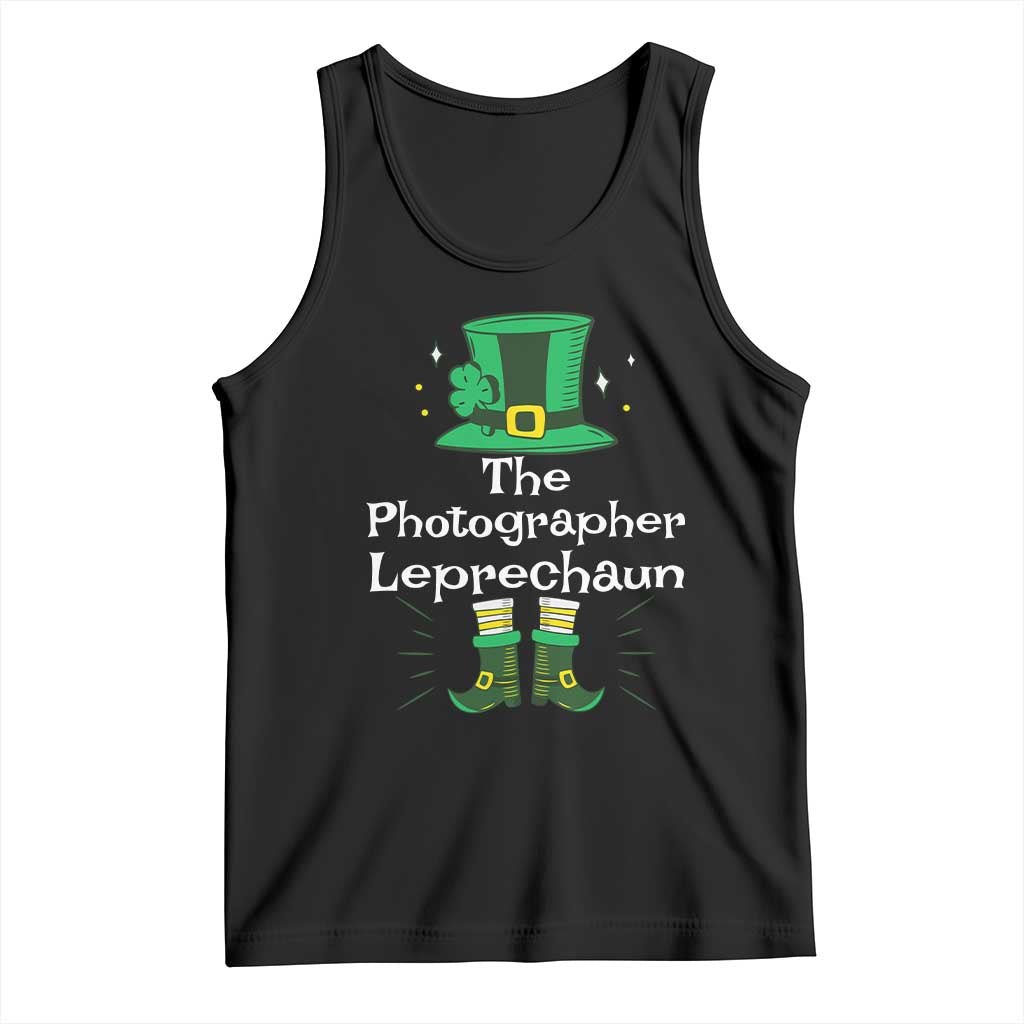 The Photographer Leprechaun Matching Group Tank Top Festive St Patricks Day Squad Photographers TS02 Black Print Your Wear