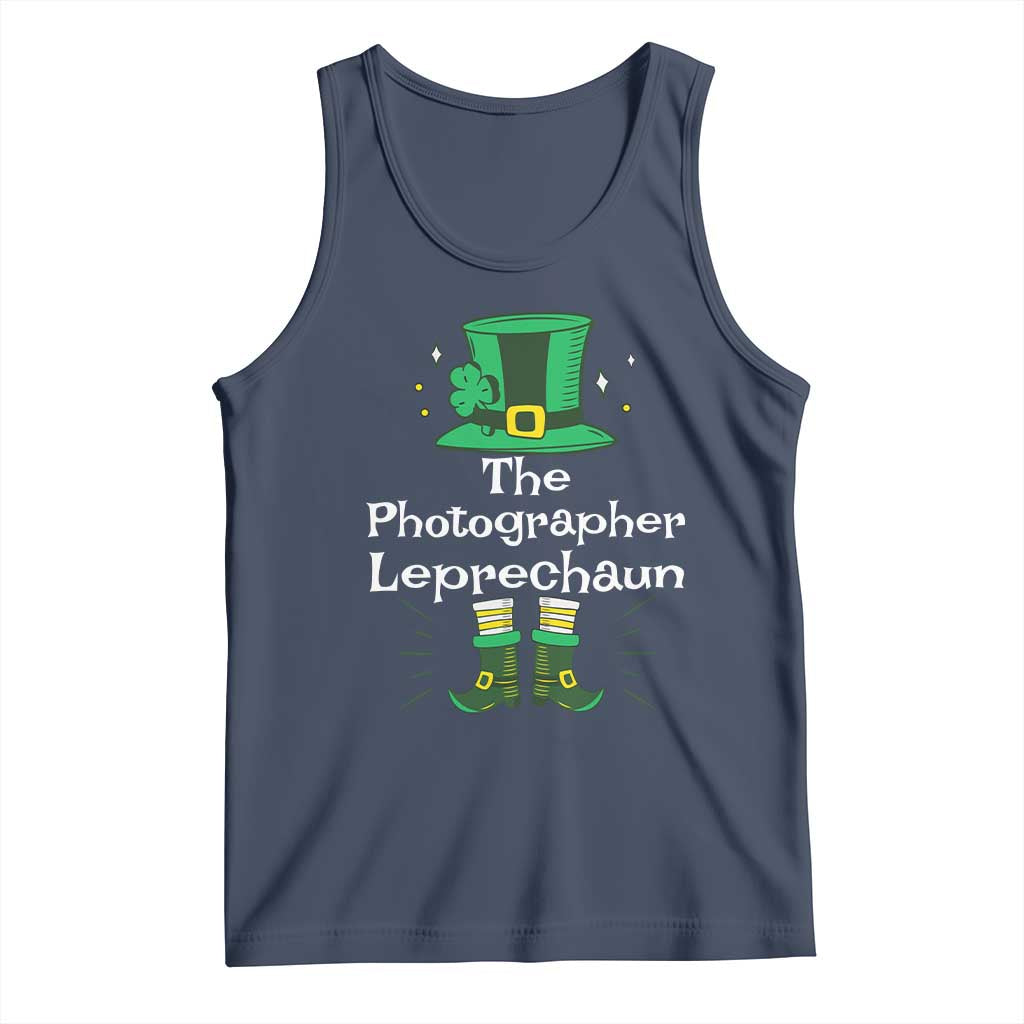 The Photographer Leprechaun Matching Group Tank Top Festive St Patricks Day Squad Photographers TS02 Navy Print Your Wear