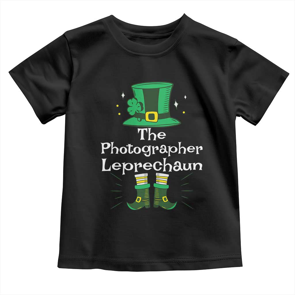 The Photographer Leprechaun Matching Group Toddler T Shirt Festive St Patricks Day Squad Photographers TS02 Black Print Your Wear