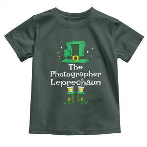 The Photographer Leprechaun Matching Group Toddler T Shirt Festive St Patricks Day Squad Photographers TS02 Dark Forest Green Print Your Wear