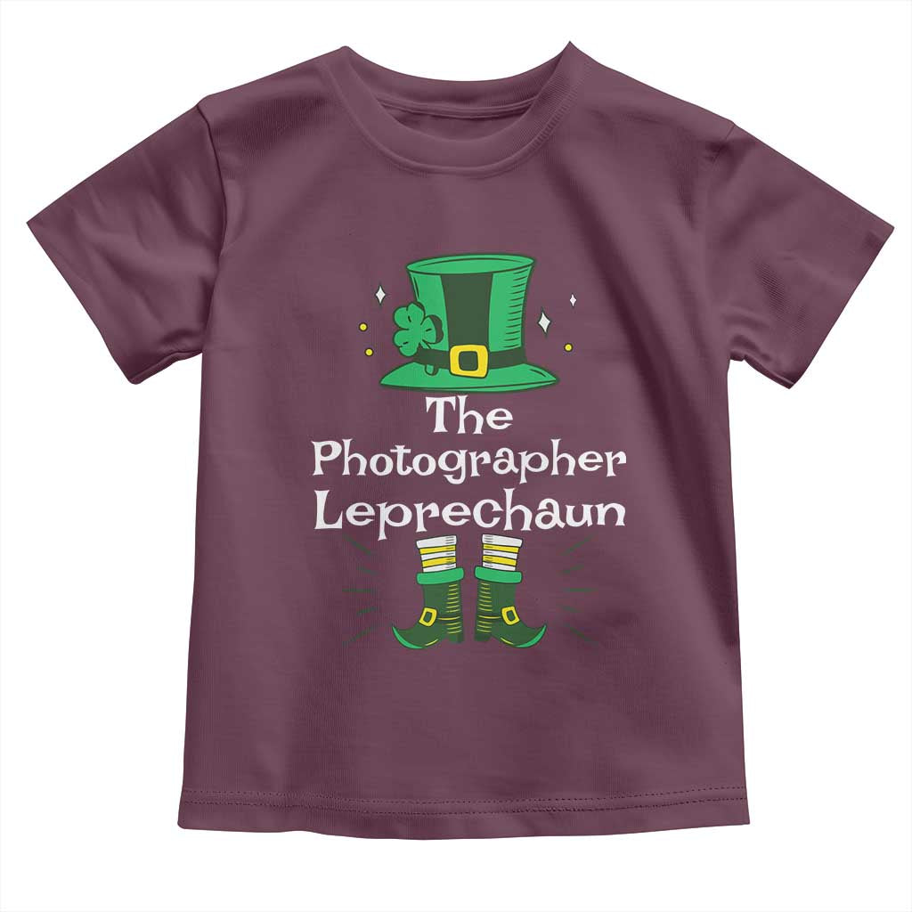 The Photographer Leprechaun Matching Group Toddler T Shirt Festive St Patricks Day Squad Photographers TS02 Maroon Print Your Wear
