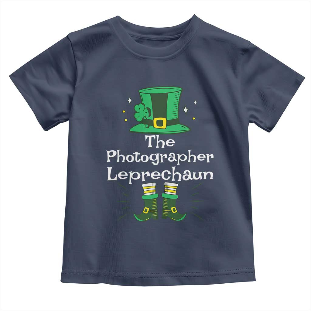 The Photographer Leprechaun Matching Group Toddler T Shirt Festive St Patricks Day Squad Photographers TS02 Navy Print Your Wear