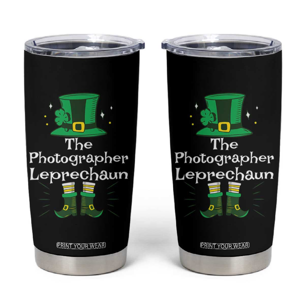The Photographer Leprechaun Matching Group Tumbler Cup Festive St Patricks Day Squad Photographers TS02 Black Print Your Wear