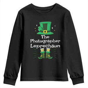 The Photographer Leprechaun Matching Group Youth Sweatshirt Festive St Patricks Day Squad Photographers TS02 Black Print Your Wear