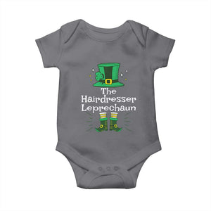 The Hairdresser Leprechaun Matching Group Baby Onesie Festive St Patricks Day Squad Hairdressers TS02 Charcoal Print Your Wear