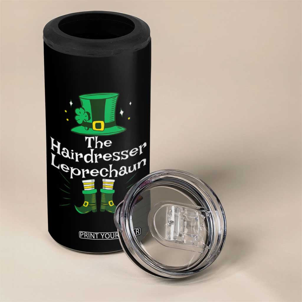 The Hairdresser Leprechaun Matching Group 4 in 1 Can Cooler Tumbler Festive St Patricks Day Squad Hairdressers TS02 Print Your Wear