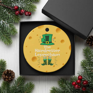 The Hairdresser Leprechaun Matching Group Ceramic Ornament Festive St Patricks Day Squad Hairdressers TS02 1pc Yellow Cheese Print Your Wear