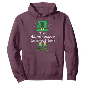 The Hairdresser Leprechaun Matching Group Hoodie Festive St Patricks Day Squad Hairdressers TS02 Maroon Print Your Wear