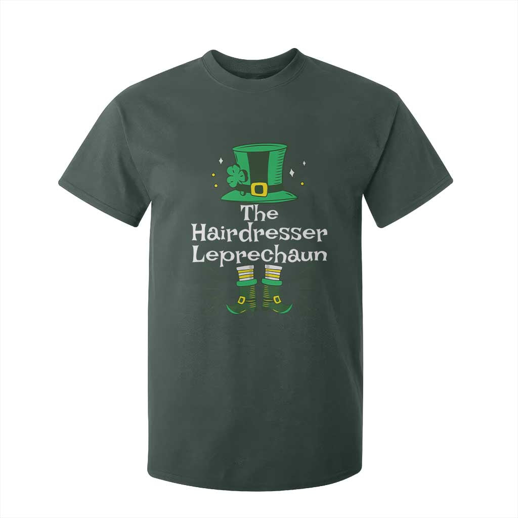 The Hairdresser Leprechaun Matching Group T Shirt For Kid Festive St Patricks Day Squad Hairdressers TS02 Dark Forest Green Print Your Wear