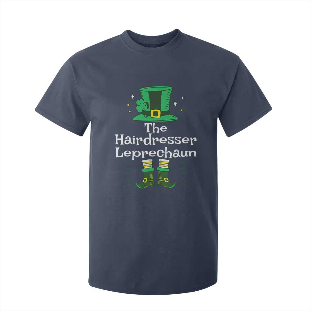 The Hairdresser Leprechaun Matching Group T Shirt For Kid Festive St Patricks Day Squad Hairdressers TS02 Navy Print Your Wear
