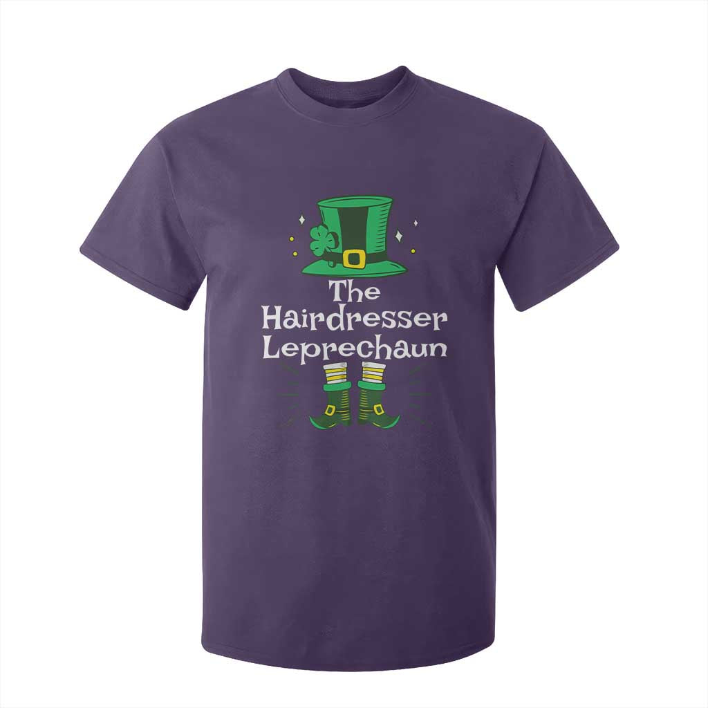 The Hairdresser Leprechaun Matching Group T Shirt For Kid Festive St Patricks Day Squad Hairdressers TS02 Purple Print Your Wear
