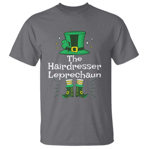 The Hairdresser Leprechaun Matching Group T Shirt Festive St Patricks Day Squad Hairdressers TS02 Charcoal Print Your Wear