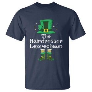The Hairdresser Leprechaun Matching Group T Shirt Festive St Patricks Day Squad Hairdressers TS02 Navy Print Your Wear
