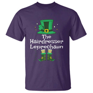 The Hairdresser Leprechaun Matching Group T Shirt Festive St Patricks Day Squad Hairdressers TS02 Purple Print Your Wear