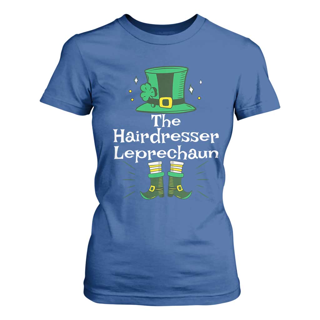 The Hairdresser Leprechaun Matching Group T Shirt For Women Festive St Patricks Day Squad Hairdressers TS02 Royal Blue Print Your Wear