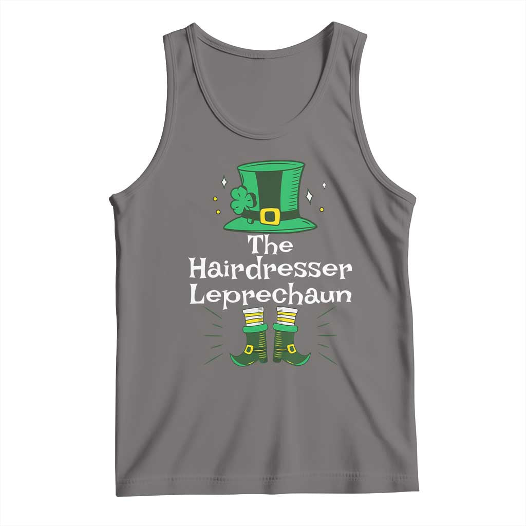 The Hairdresser Leprechaun Matching Group Tank Top Festive St Patricks Day Squad Hairdressers TS02 Deep Heather Print Your Wear