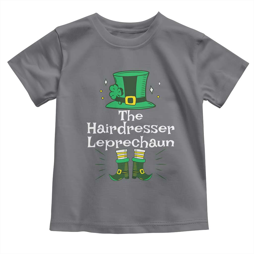 The Hairdresser Leprechaun Matching Group Toddler T Shirt Festive St Patricks Day Squad Hairdressers TS02 Charcoal Print Your Wear